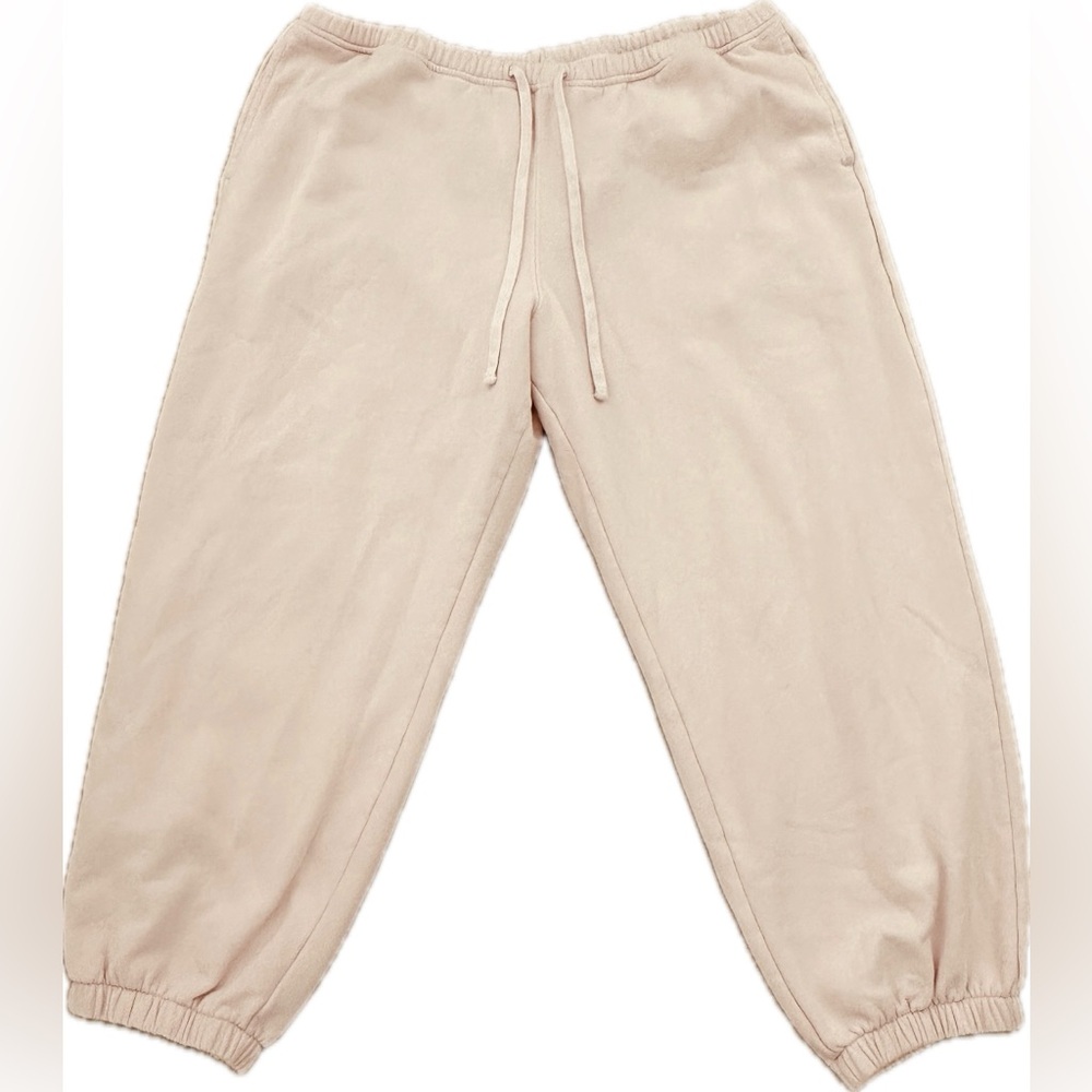 Hollister Women's Baggy Fleece Joggers Light Pink XL Regular